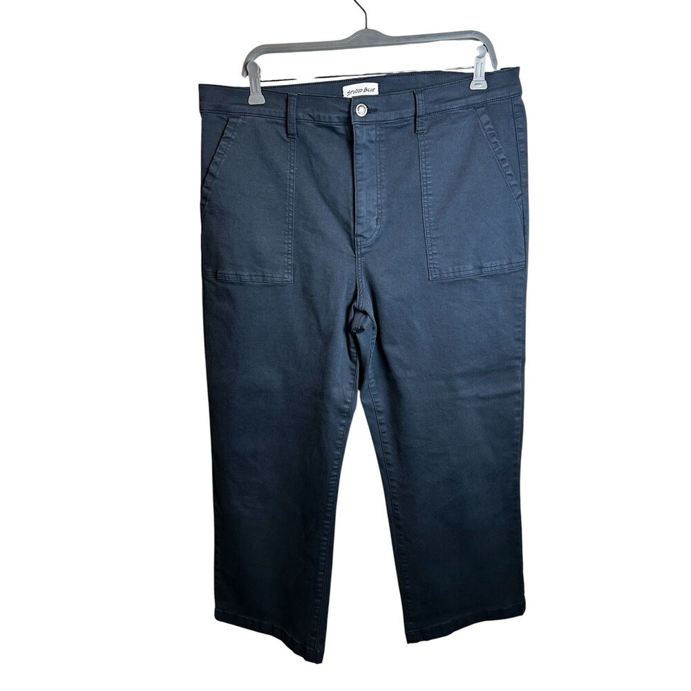 Studio Blue Navy Blue Utility Cropped Wide Leg Pants Size 33 (16)